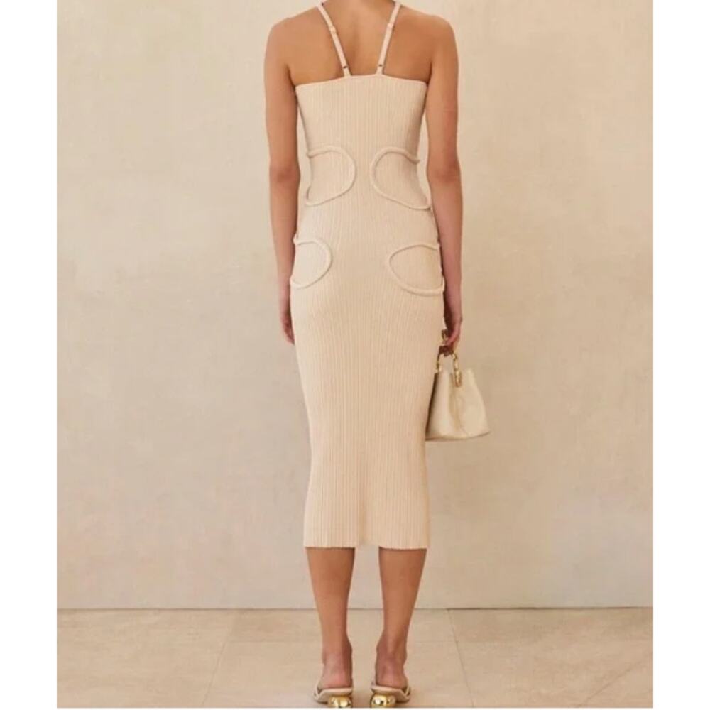 Cult Gaia Avery Knit Midi Bodycon Dress Womens XS - Picture 2 of 16